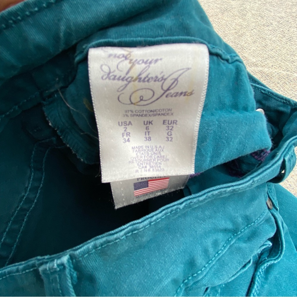 NYDJ Skinny Jeans Dark Turquoise size 2 Lift Tuck Technology - Picture 5 of 12